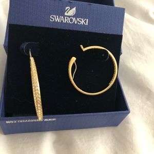 Swarovski crystal hoop earrings